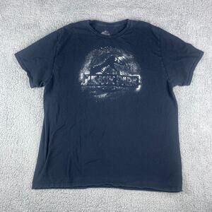Jurassic World Men's XL Black White Jurassic Park Short Sleeve Shirt